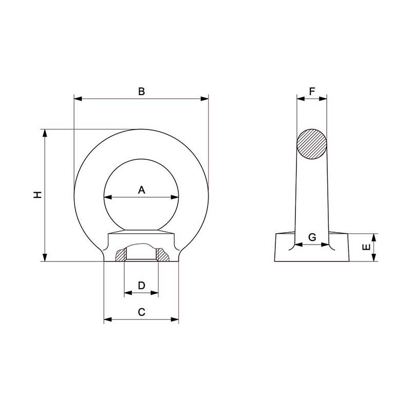 Anneau de Levage Femelle DIN 582