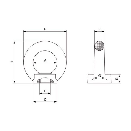 Anneau de Levage Femelle DIN 582