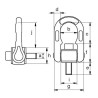 Anneau de levage HR à double articulation : dimensions