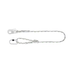 Work Positioning Twisted Rope Lanyard with ring adjuster