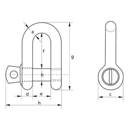 Green Pin Dee Shackle SG