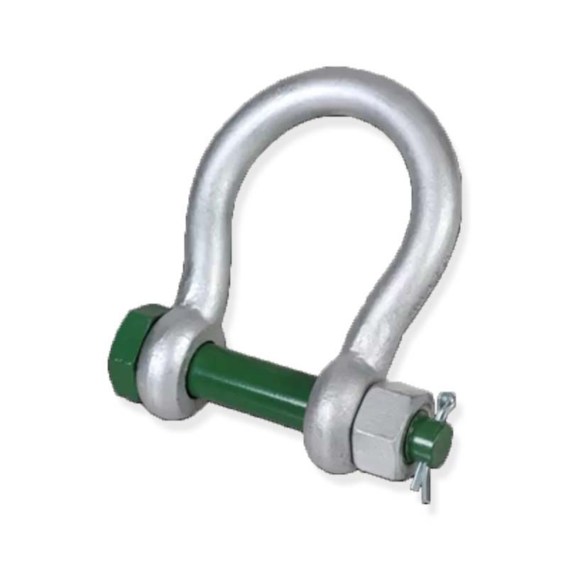 Manille Lyre bouche large axe boulonné goupillé Green Pin