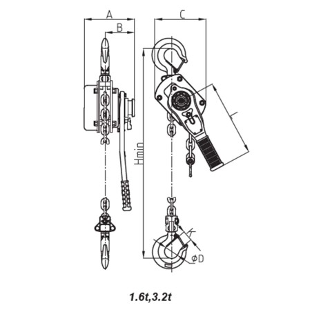 Lever Hoist CARDON WLL 1,6 T
