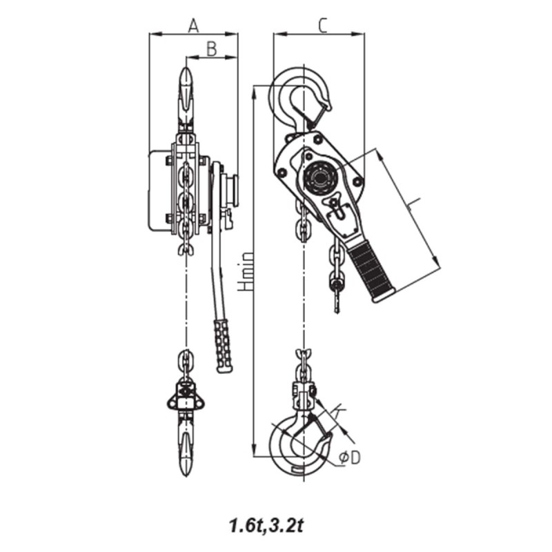 Lever Hoist CARDON WLL 3.2 T