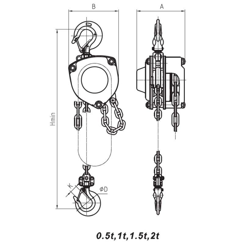 Manual Chain Hoist WLL 1T CARDON