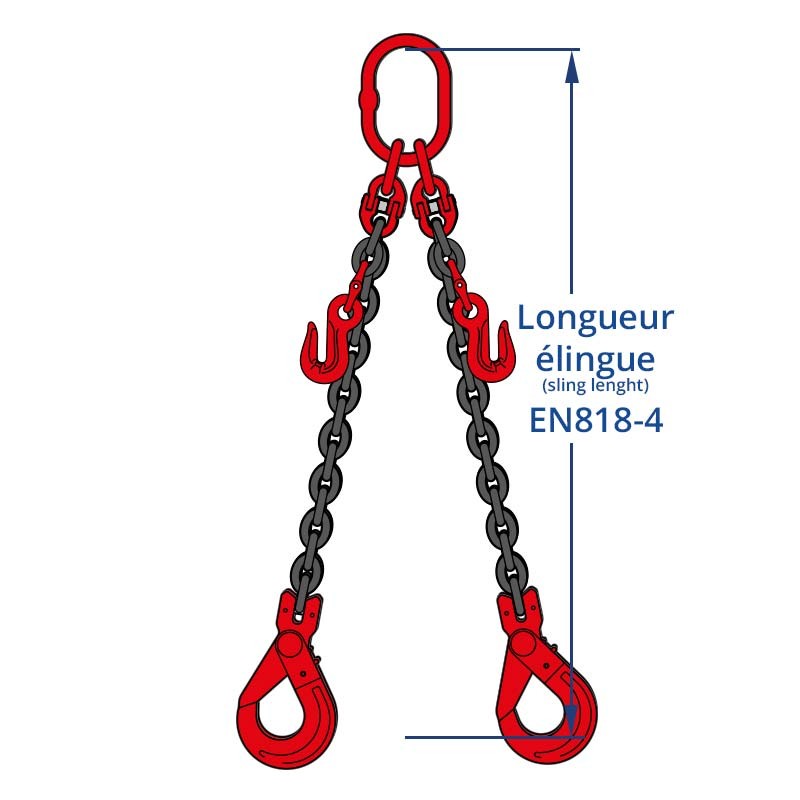 Chaine de levage 2 Brin Crochet Auto avec Raccourcisseur Norme