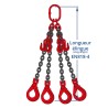 Chaine de levage 4 Brins Crochet Auto avec raccourcisseur Norme En 818-4