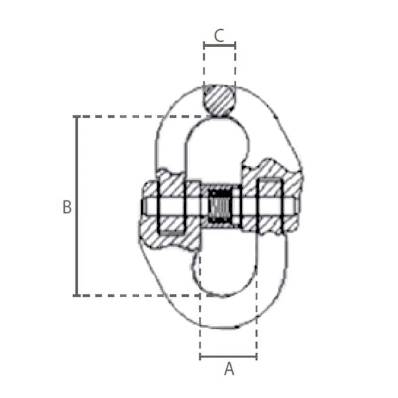 Maillon de raccordement G80 dimensions