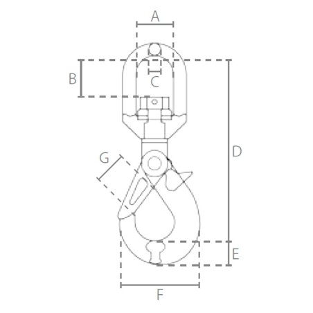 Automatic Locking Swivel Hook G80