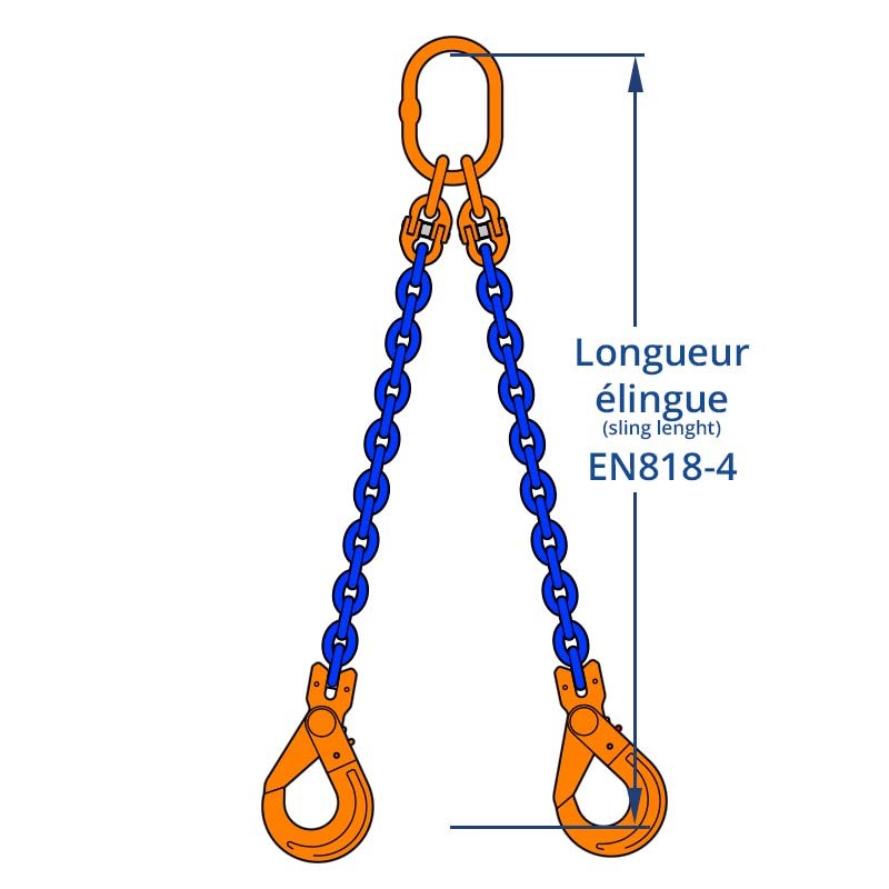 G100 2-Leg Chain Sling with Self-Locking Hook