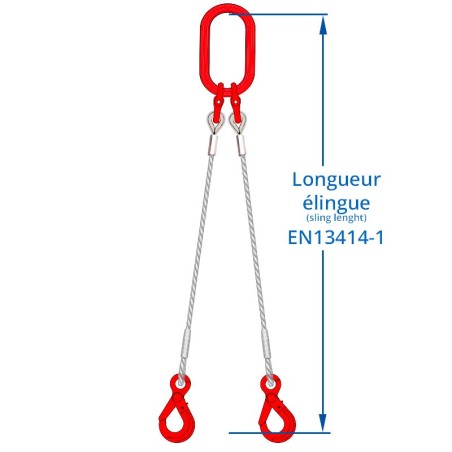 2-leg wire rope sling  : Sas Deal Levage