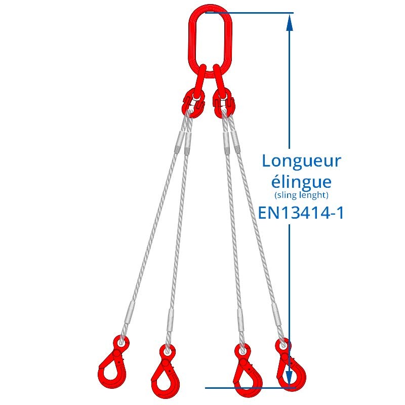 4-legs wire rope sling  : Sas Deal Levage