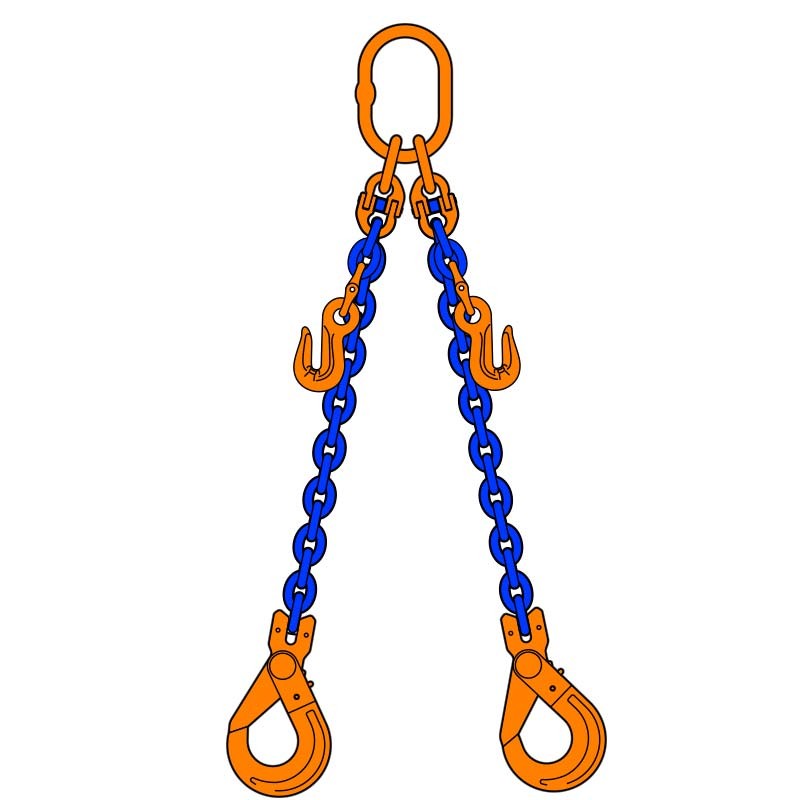 Chaine de levage 2 Brins Crochet Auto G100 avec raccourcisseur