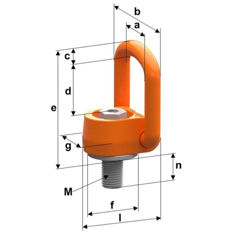 Anneau décentré à émérillon PLAW Alpha Pewag Dimensions