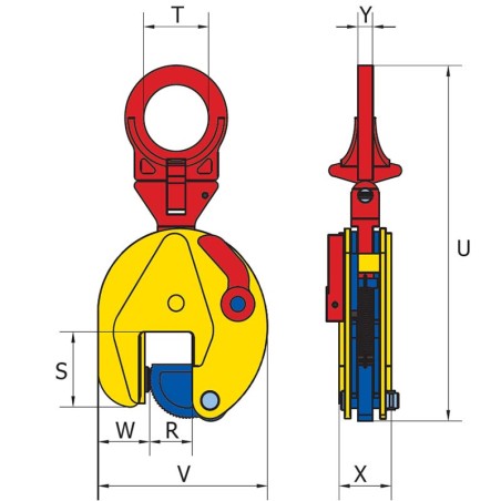 Articulated vertical lifting clamp