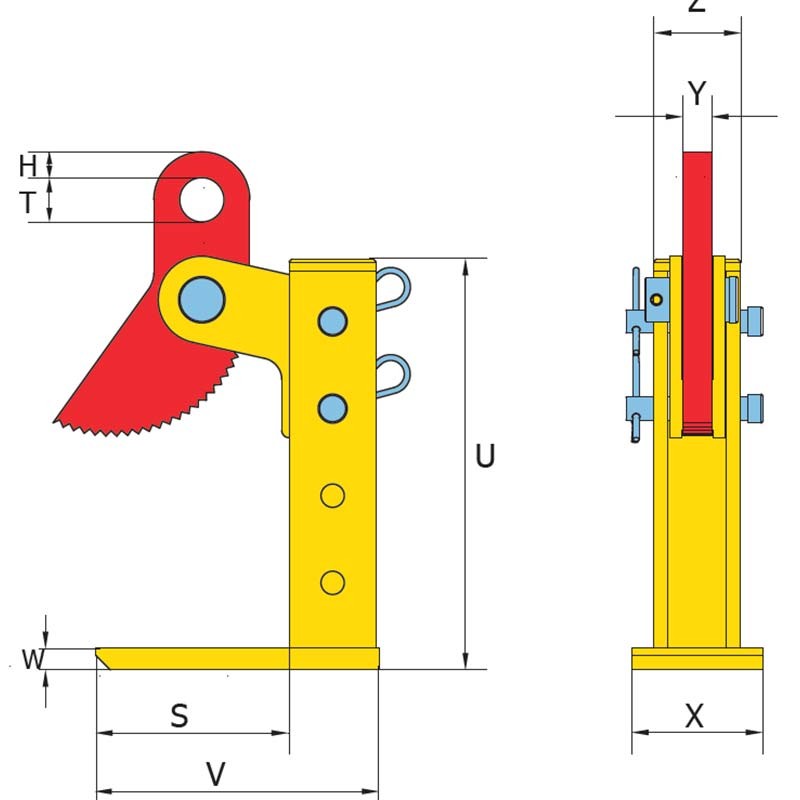 Adjustable Horizontal lifting clamp | WLL 1500 to 9 000 Kgs