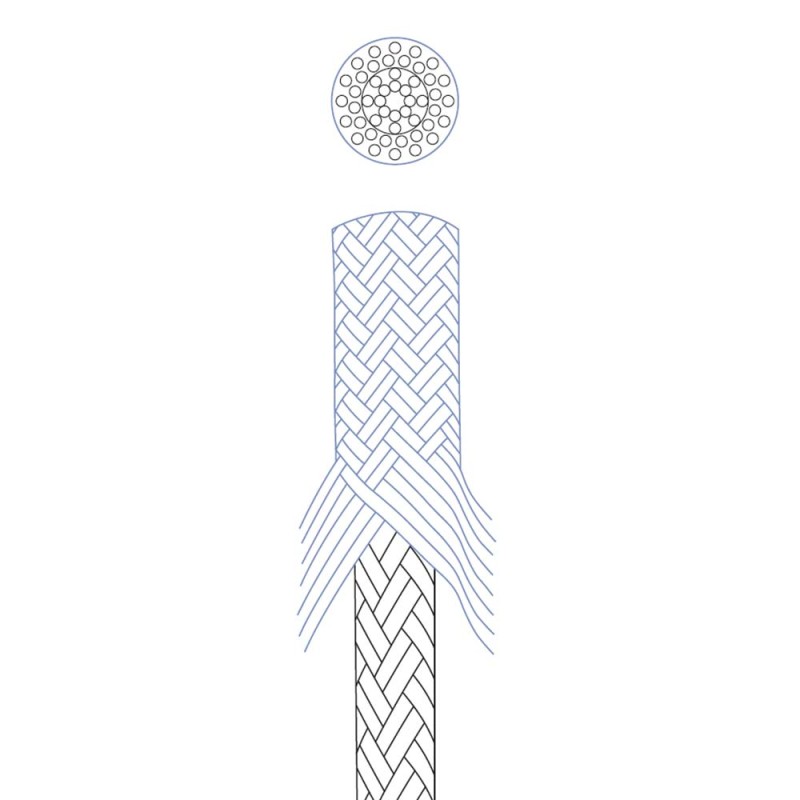 Cordage Nylon et polyester double Tresse