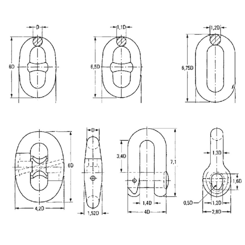 U2 or U3 Anchor Chain for Mooring or Anchoring – Deal Levage