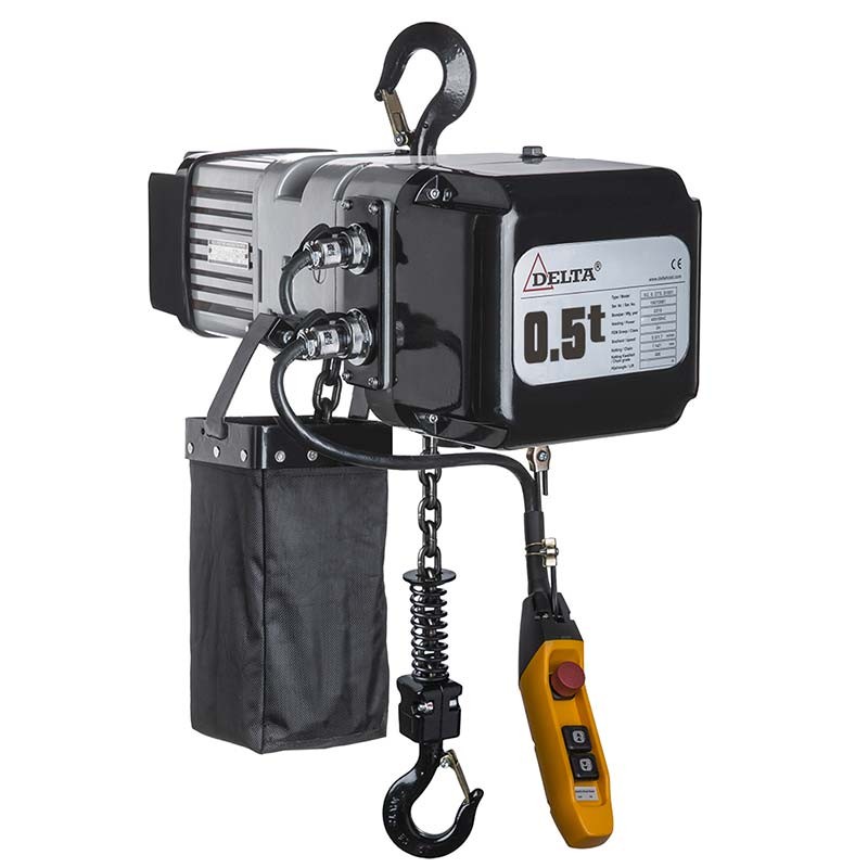 500 kg electric hoist with hook suspension