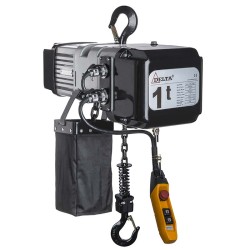 1T electric hoist with hook suspension