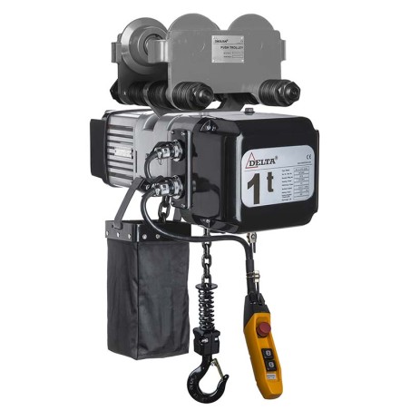 Electric hoist 1000 kg with manual trolley
