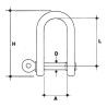Stainless Steel Dee Shackle