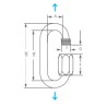 Maillon Rapide Inox Charge Marquée dimensions