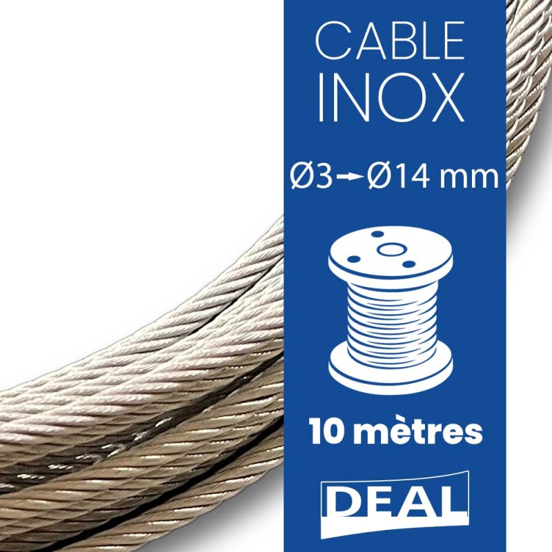 Stainless Steel A4 316 Wire Rope – 10 Meter Reel