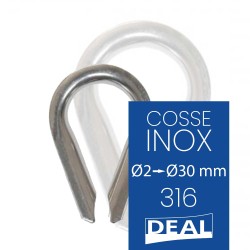Cosse coeur Inox 316
