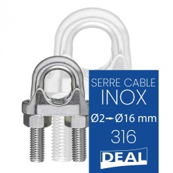 Serre câble Inox 316