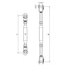 SST Turnbuckle with 2 forks for Wire Rope Ø3 to Ø9 mm | Marine Equipment Marseille