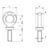 Anneau de levage mâle Grade 80 tige Longue dimensions
