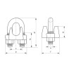 Serre câble HR GREEN PIN G-6240 dimensions