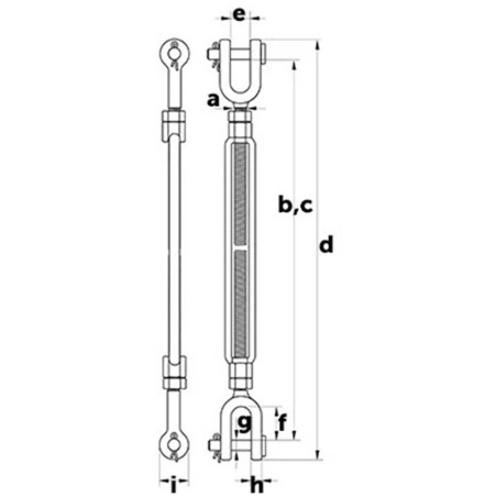 Tendeur chape / chape Green Pin G-6313 HR dimensions