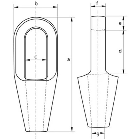 Douille à chape Green Pin G 6411 dimensions